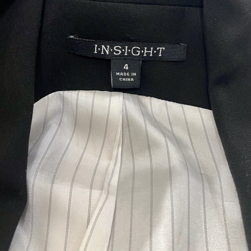 Insight Black Open Front Drape Tuxedo Style Vest … - image 4